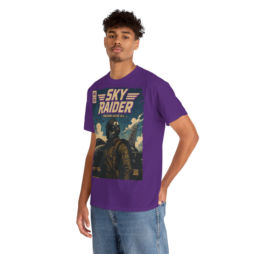 Sky Raider Pilot Graphic Tee — Vintage Aviation T-Shirt