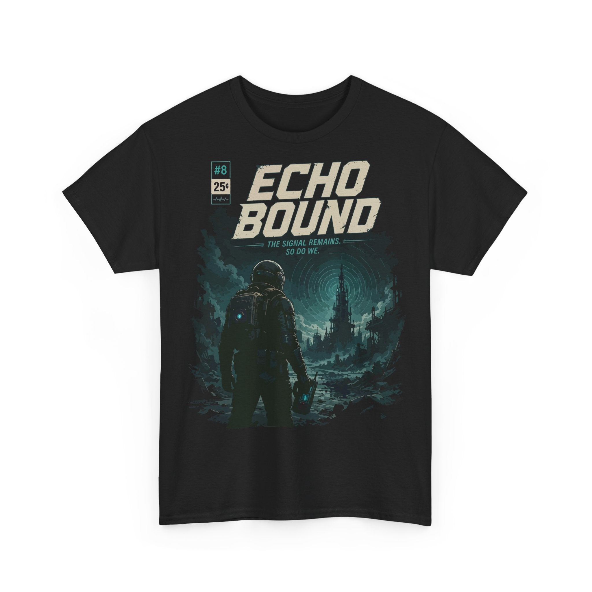 Echo Bound Graphic Tee — Retro Sci‑Fi Astronaut Design