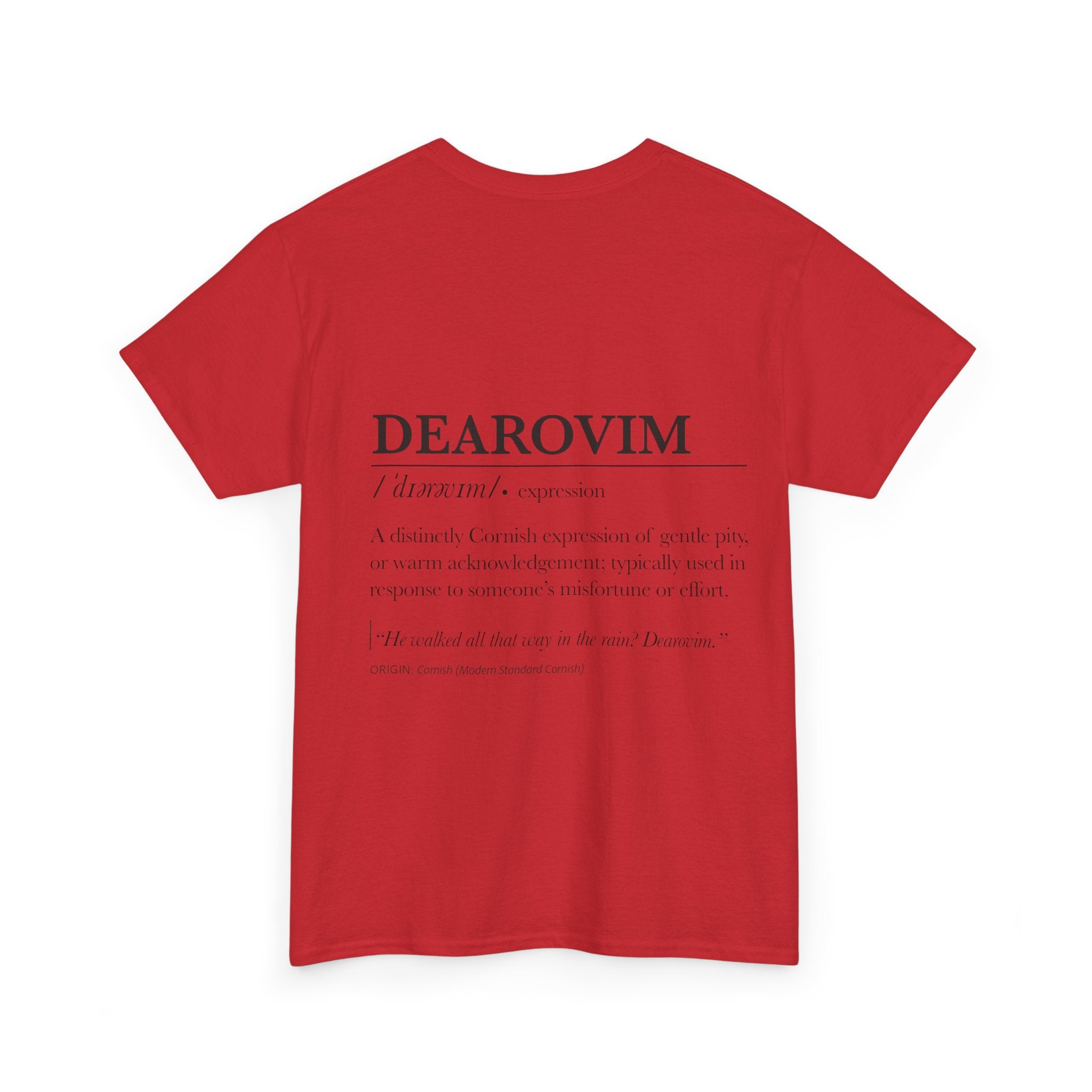 'Pizendown' & 'Dearovim' Unisex Cornish Dictionary Tee