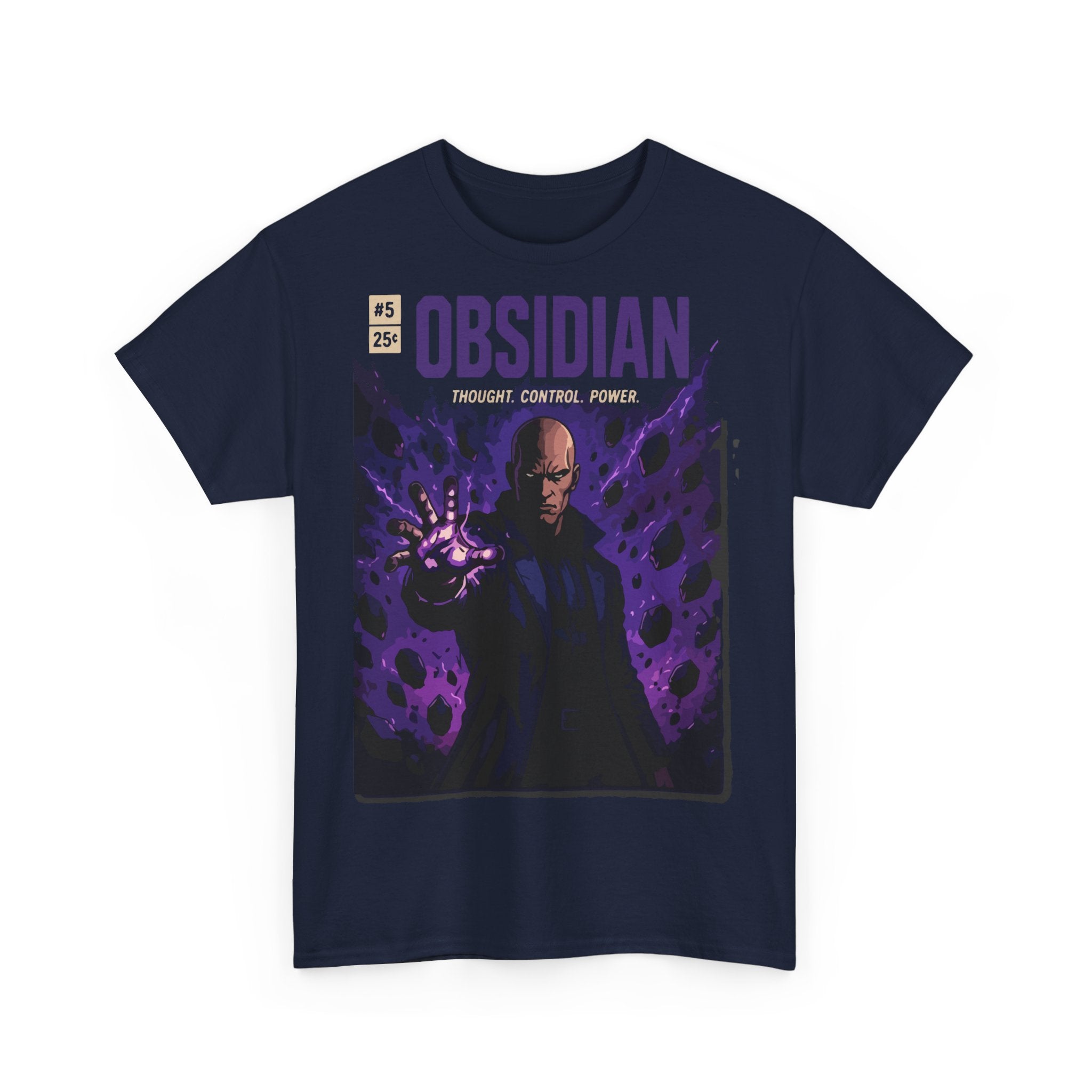 Obsidian Graphic Tee — Dark Magic Character Shirt