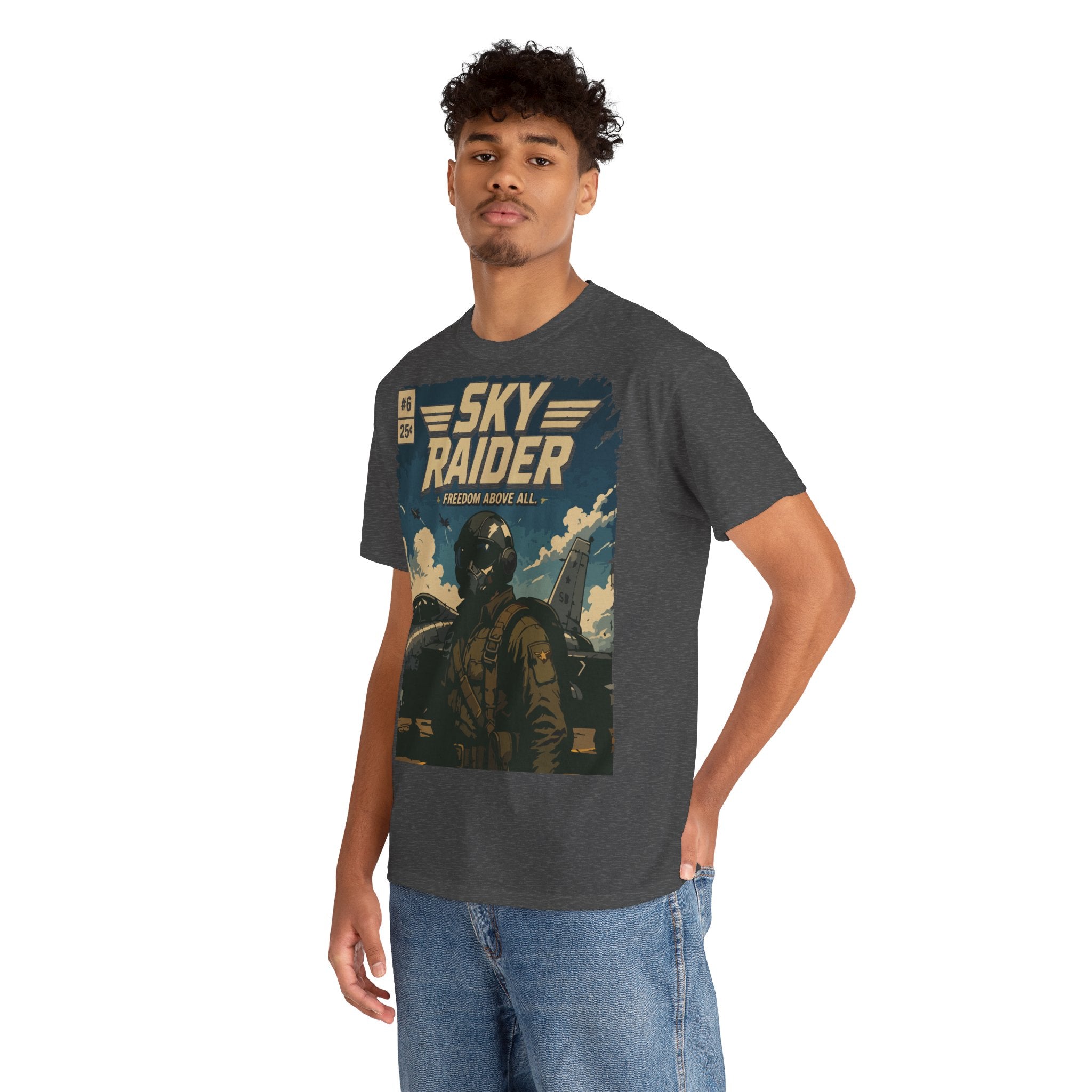 Sky Raider Pilot Graphic Tee — Vintage Aviation T-Shirt