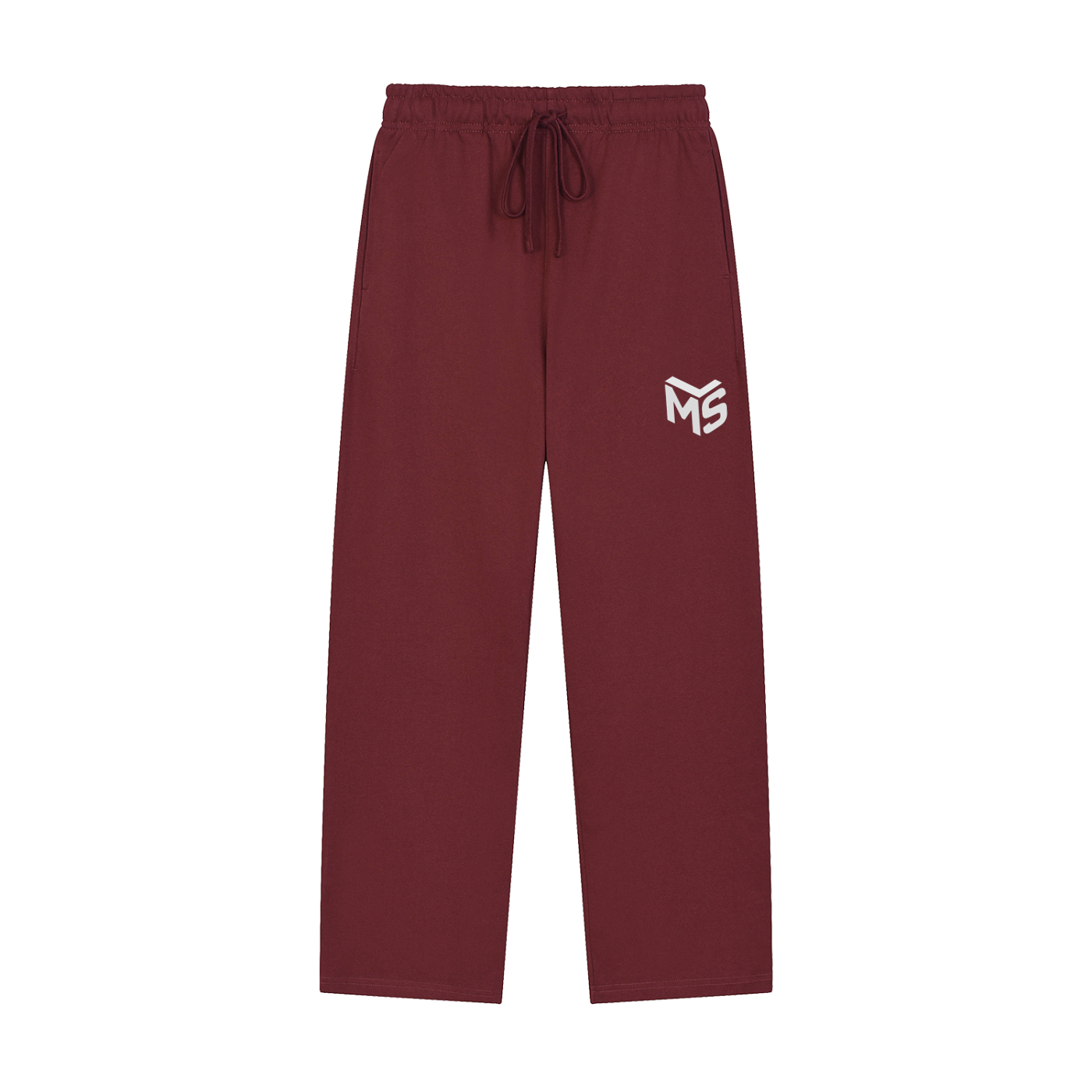 Solid Color Straight-Leg Sweatpants