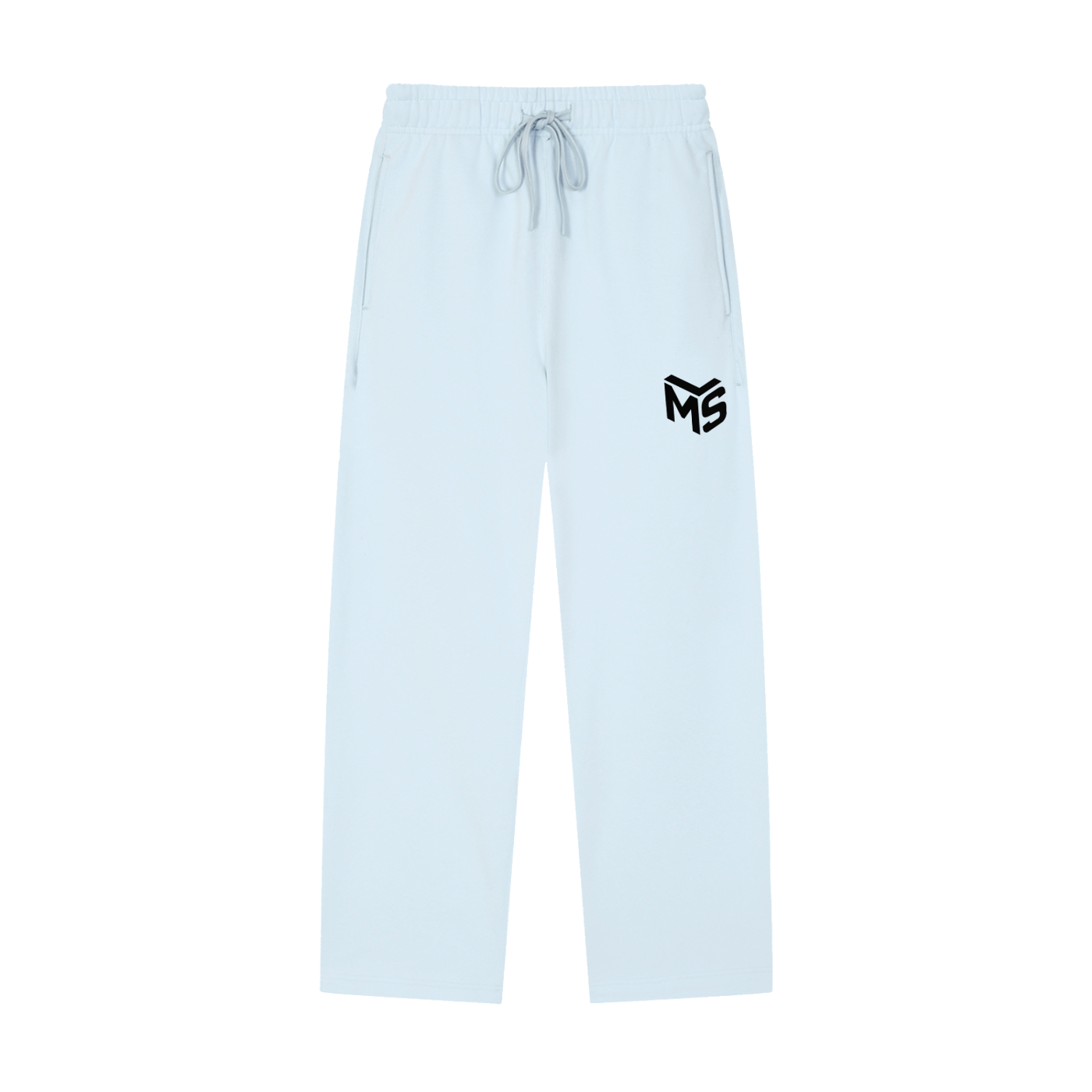 Solid Color Straight-Leg Sweatpants