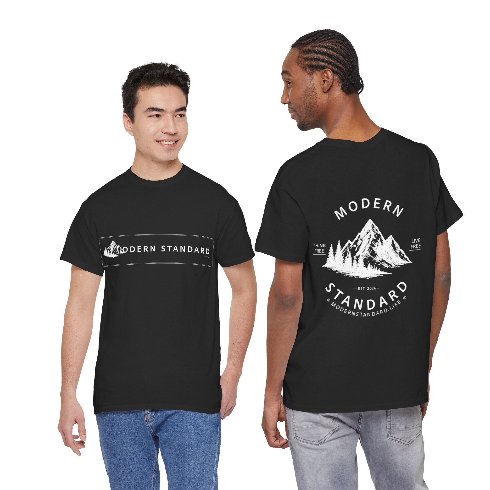 Modern Standard Mountain T‑Shirt — Vintage Outdoor Graphic Tee