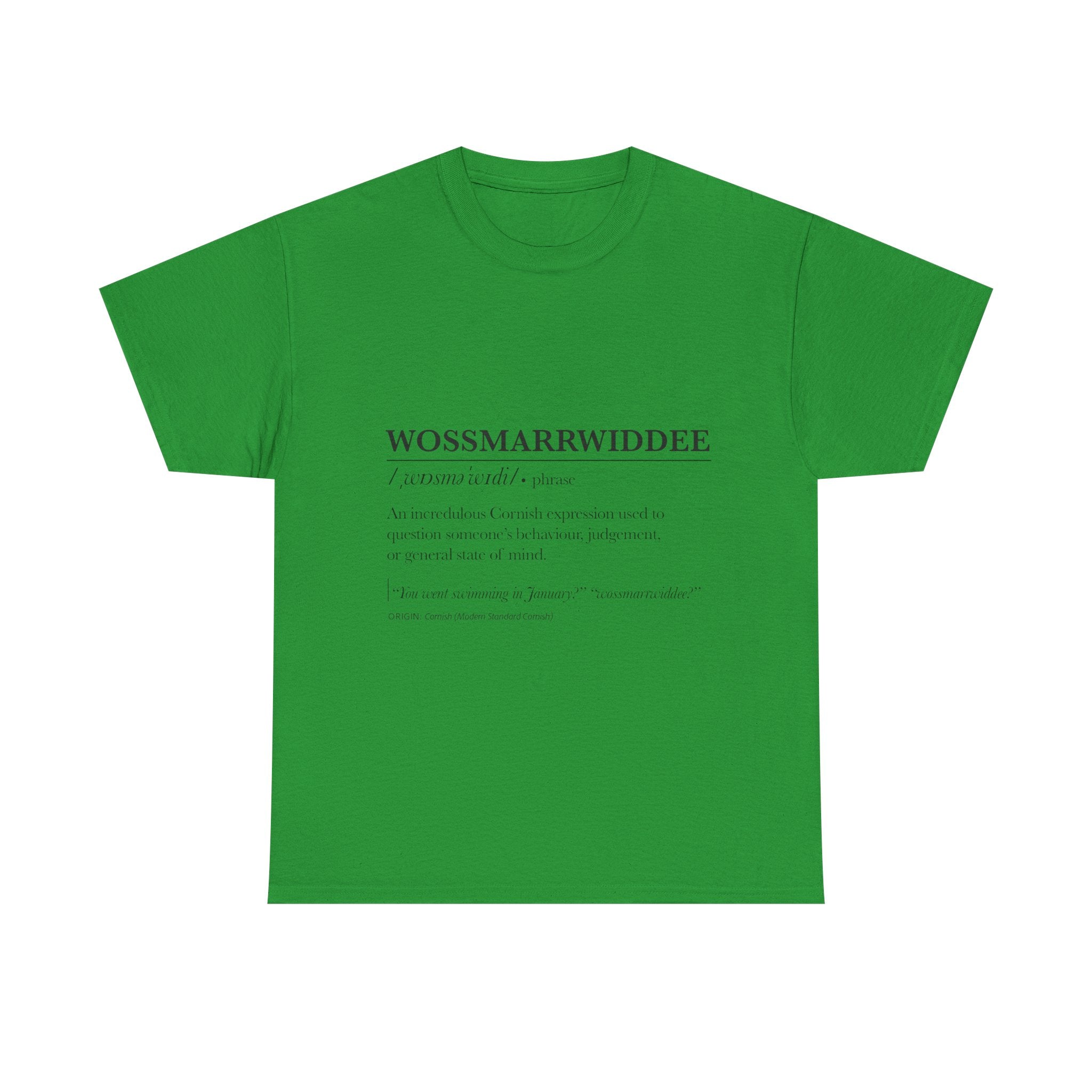 'Wossmarrwiddee / Teasy As An Adder' Cornish Dictionary Unisex Tee