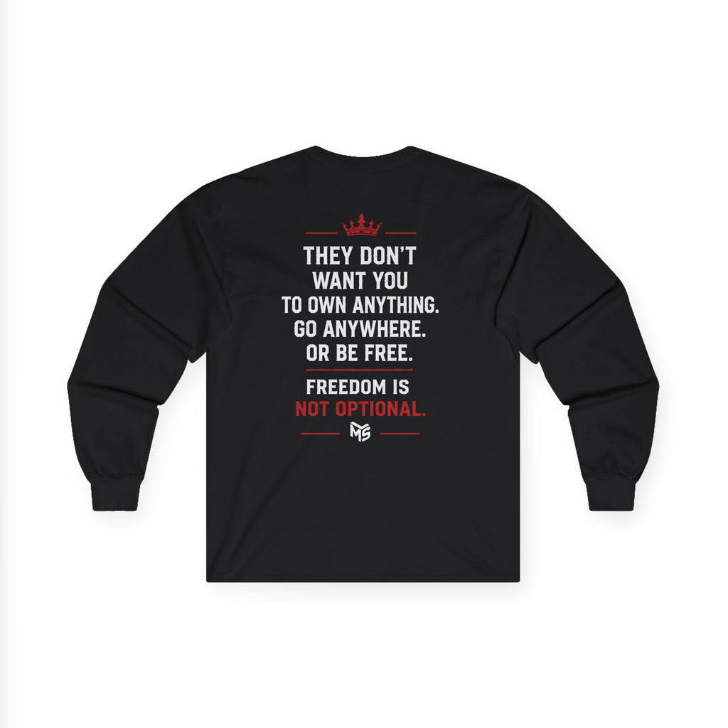 Long Sleeve Tee — "Just Say No To 15 Minute Cities" Empowerment Graphic