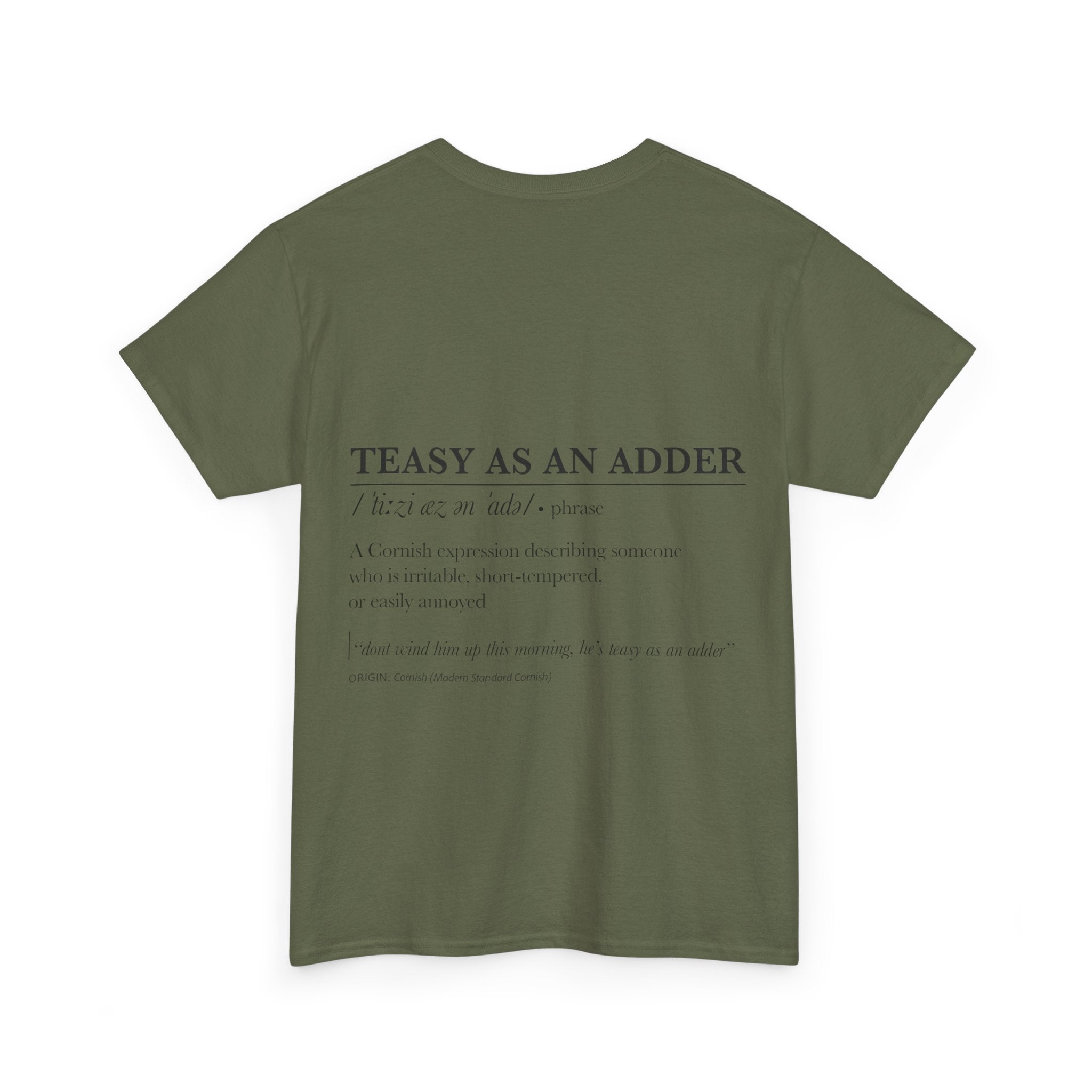 'Wossmarrwiddee / Teasy As An Adder' Cornish Dictionary Unisex Tee