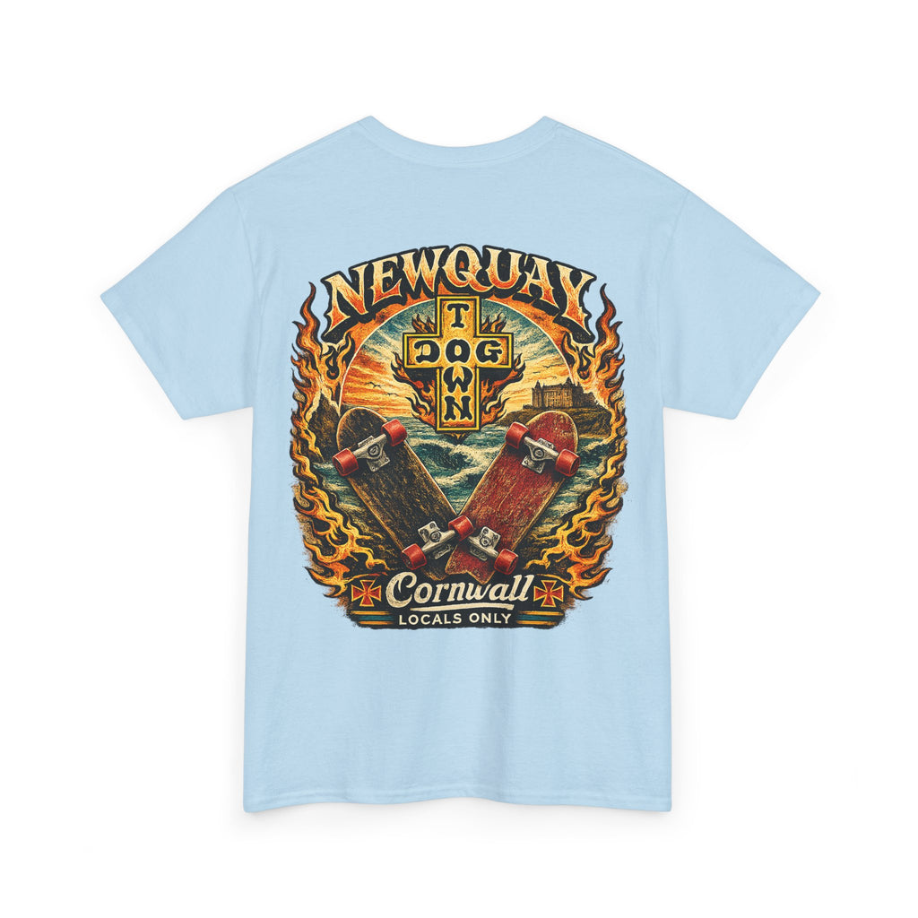 Surf Skate T‑Shirt — Newquay Cornwall 'Dog Town' Graphic Tee