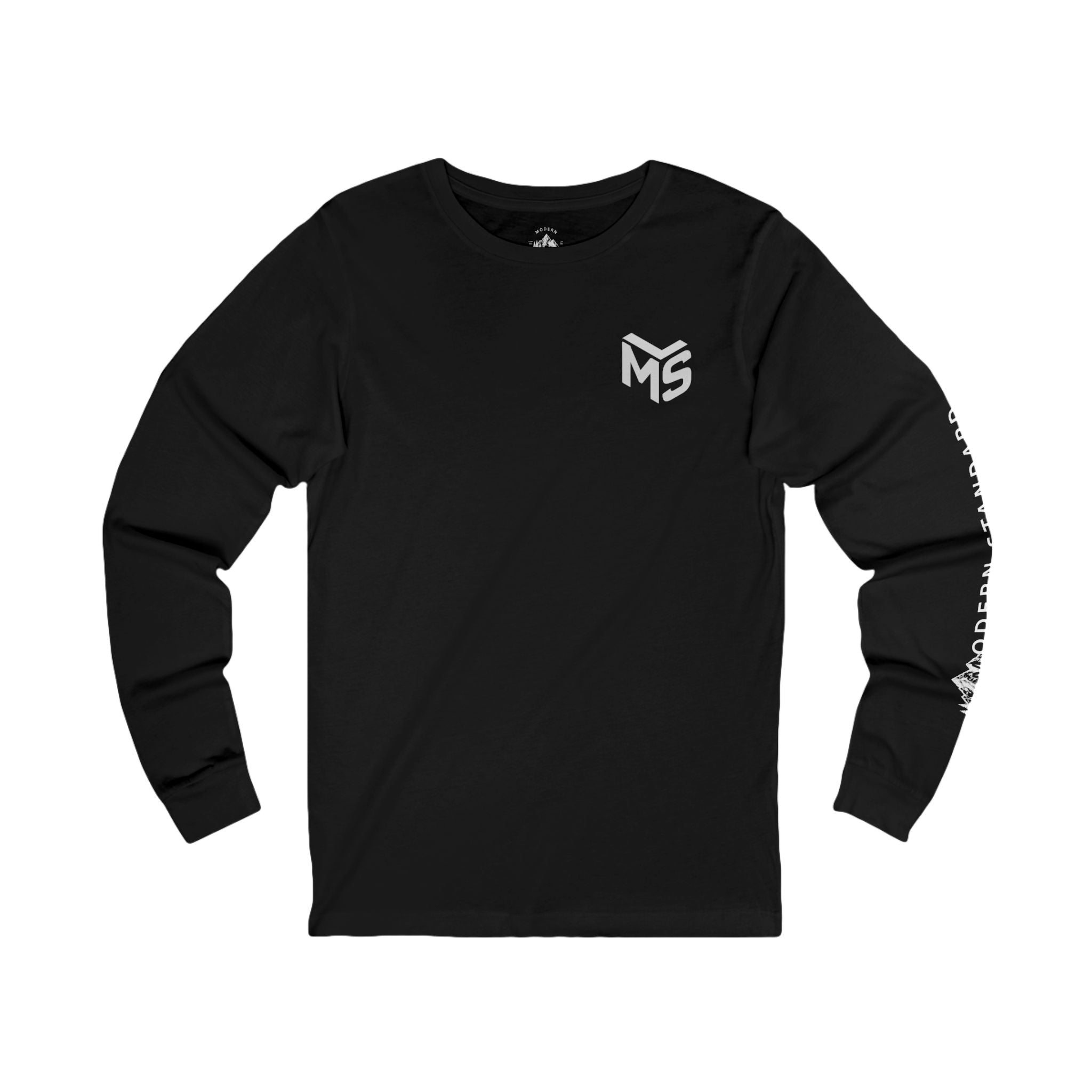 MS Logo Long Sleeve Tee — Minimalist Streetwear with Sleeve Text