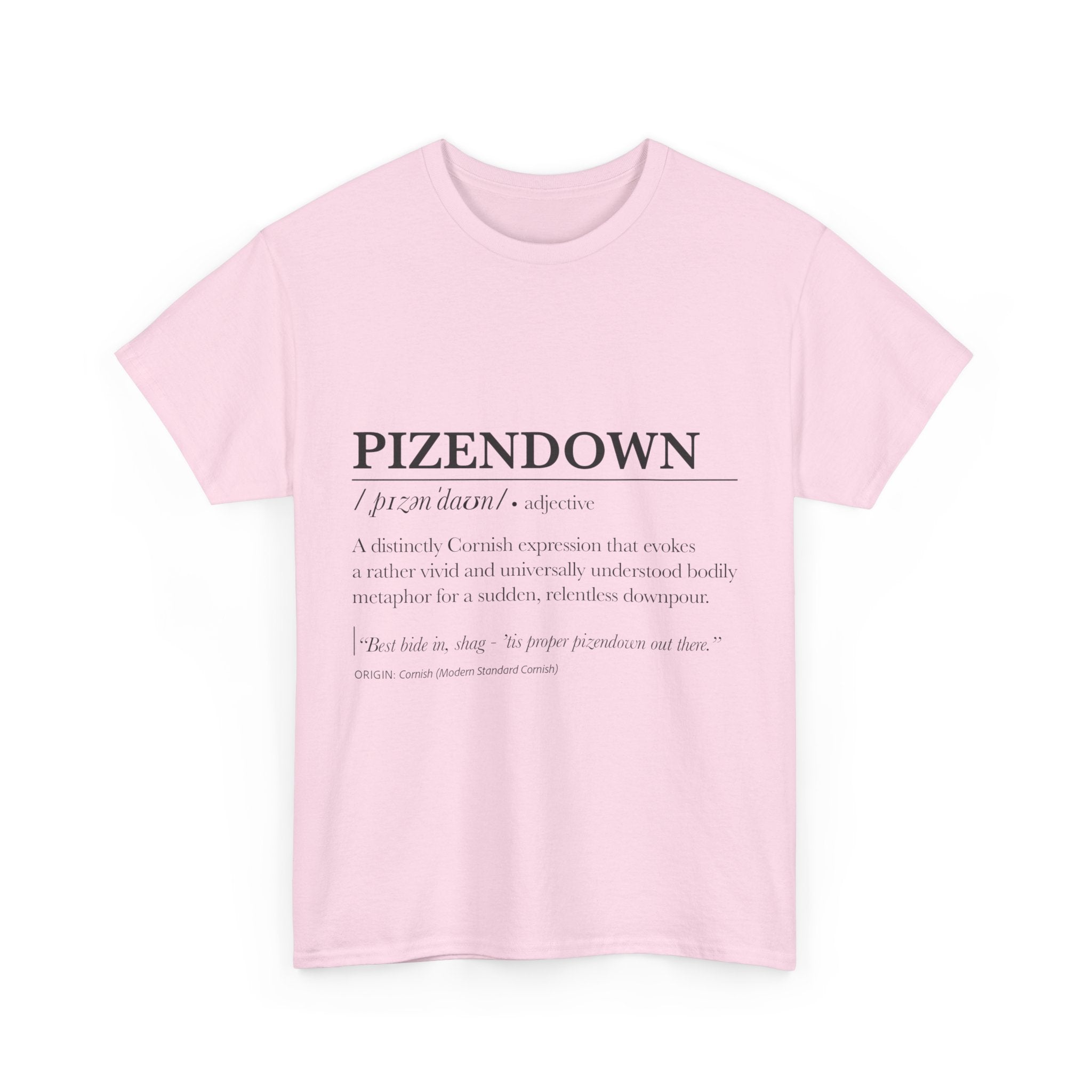'Pizendown' & 'Dearovim' Unisex Cornish Dictionary Tee