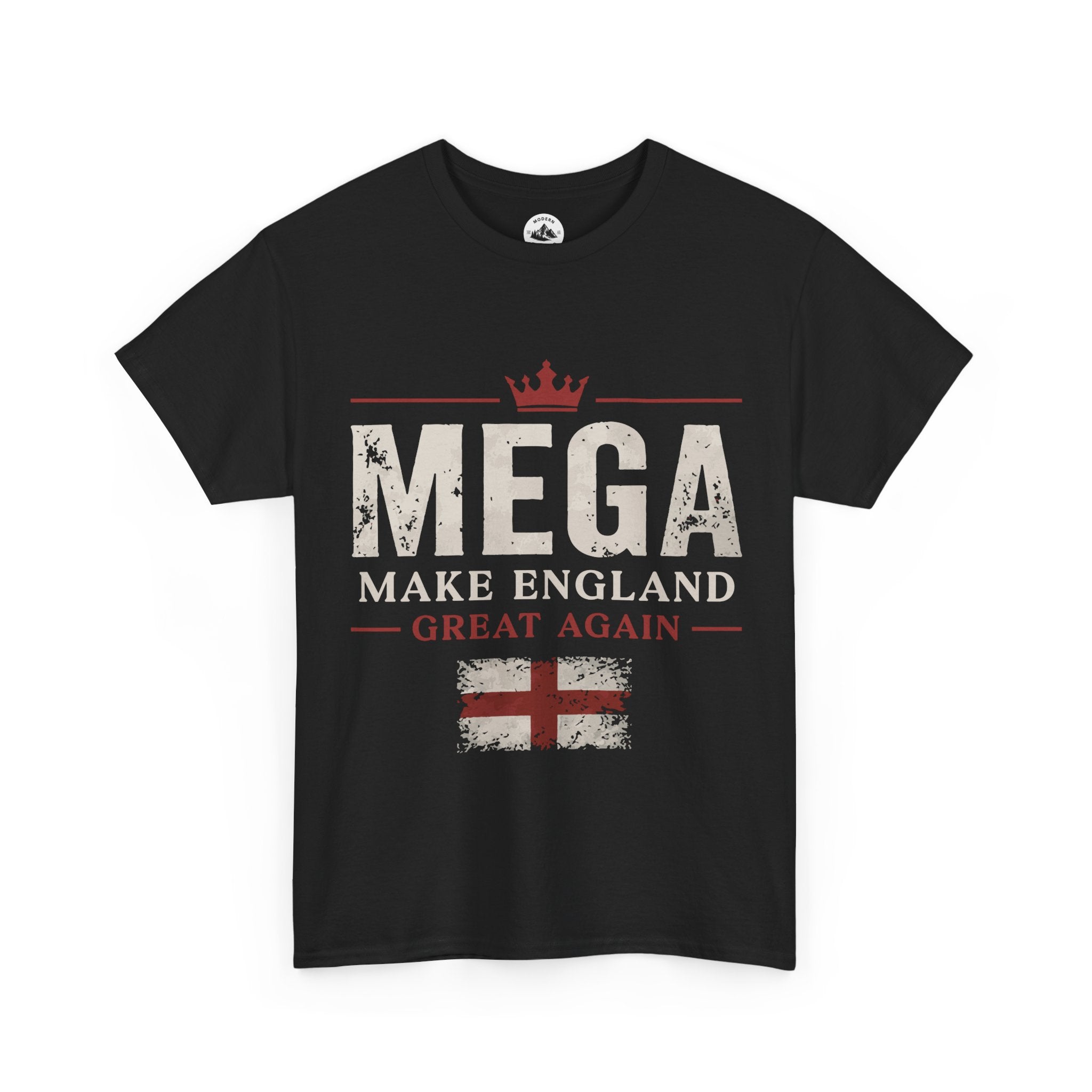 Mens MEGA Make England Great Again T‑Shirt — Union Jack Vintage Patriotic Tee