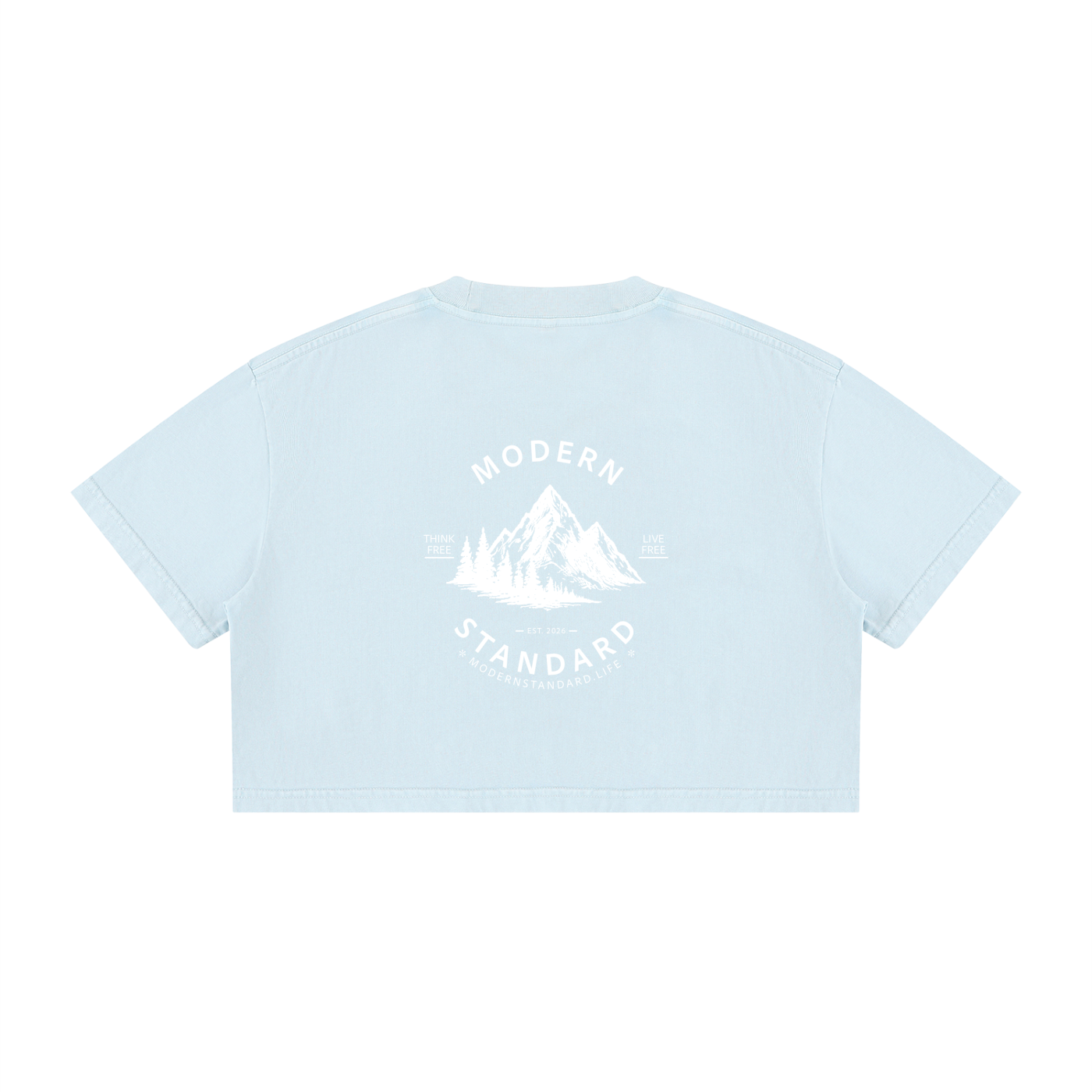 Women's Mineral Wash Cotton Crop T-Shirt