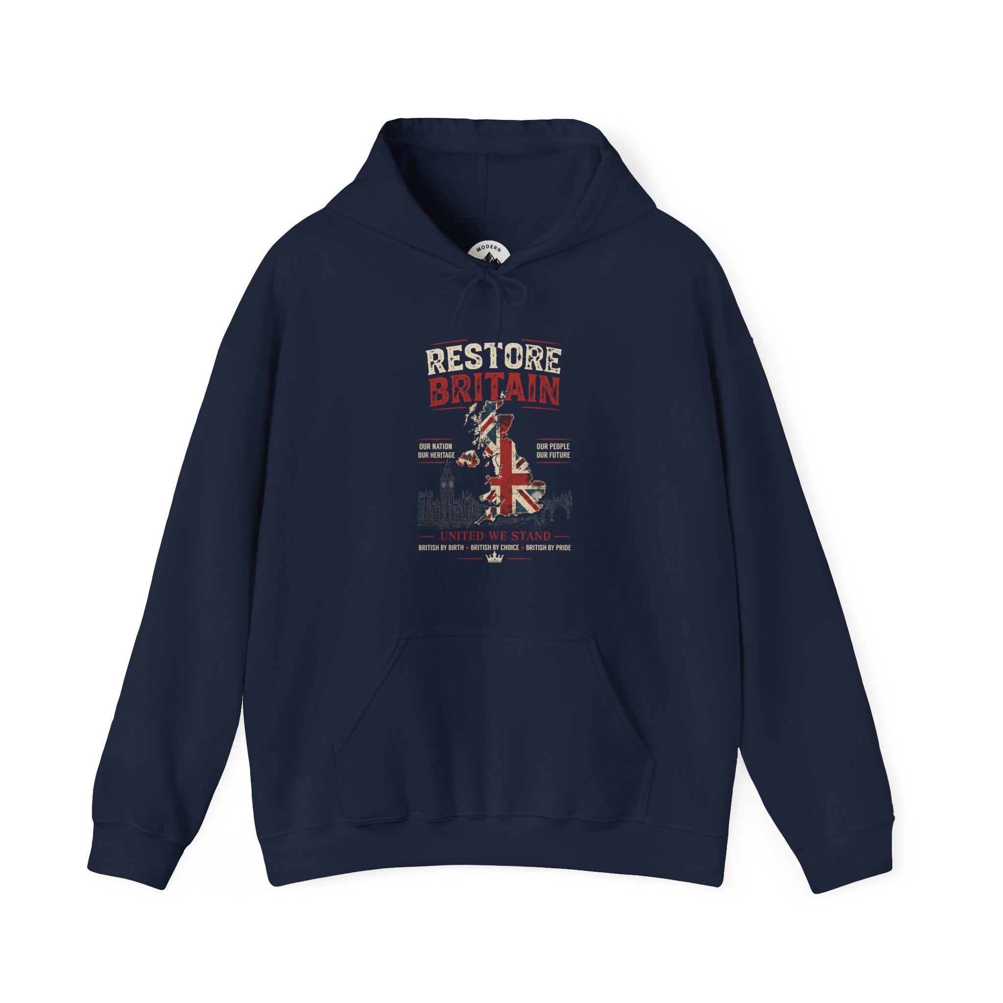 Restore Britain Hoodie — Union Jack Patriotic Graphic Hoodie