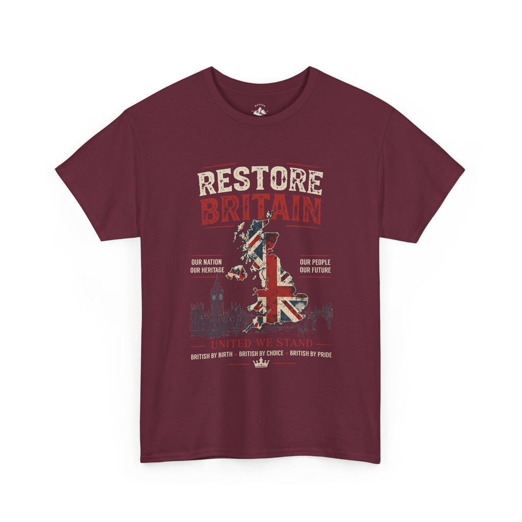 Womans Restore Britain T-Shirt – Patriotic Union Jack Graphic Tee