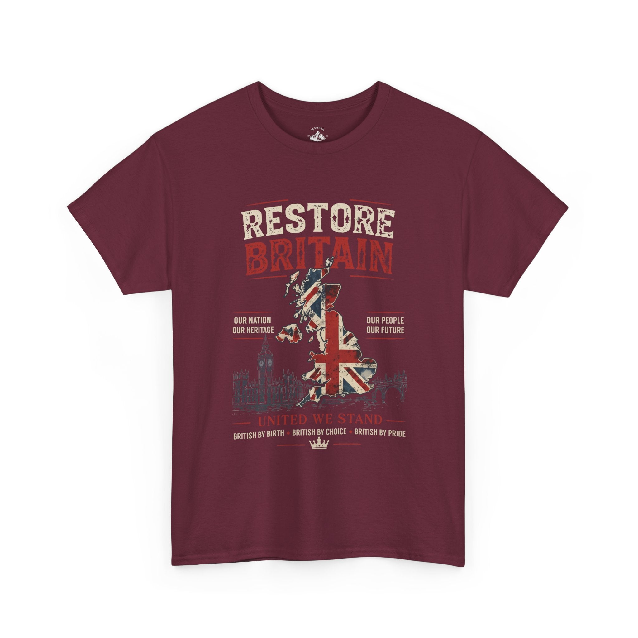 Womans Restore Britain T-Shirt – Patriotic Union Jack Graphic Tee