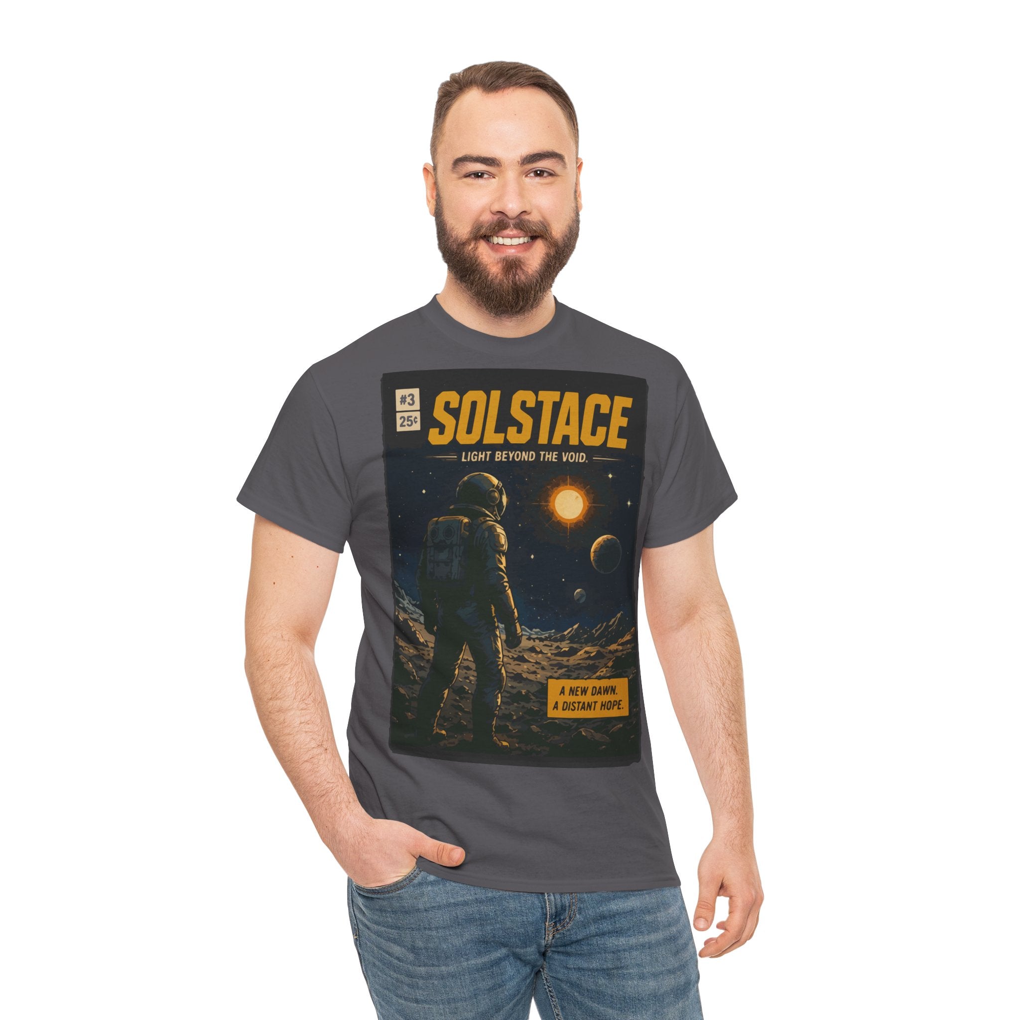 Solstice Space Tee — Astronaut Moon Poster Graphic T-Shirt