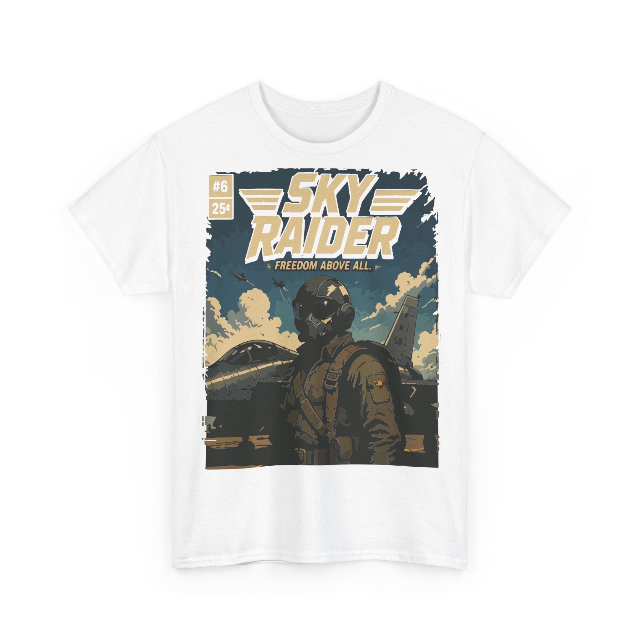 Sky Raider Pilot Graphic Tee — Vintage Aviation T-Shirt