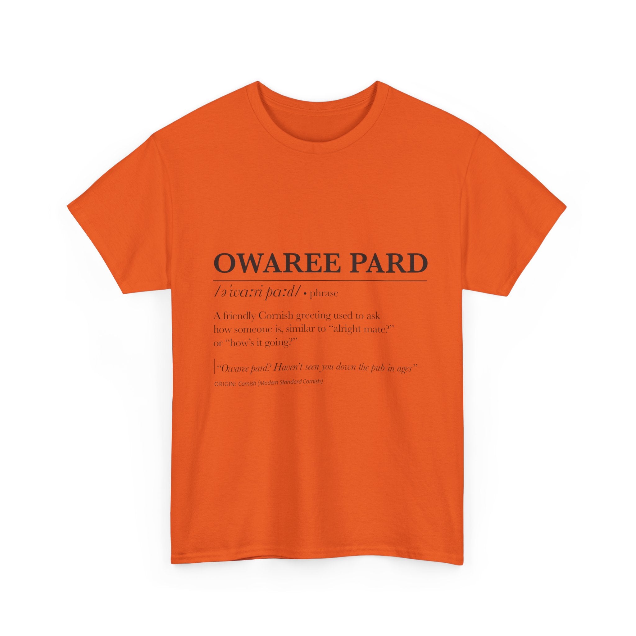 'Owaree Pard - IKent Membr' Cornish Dictionary unisex Tee