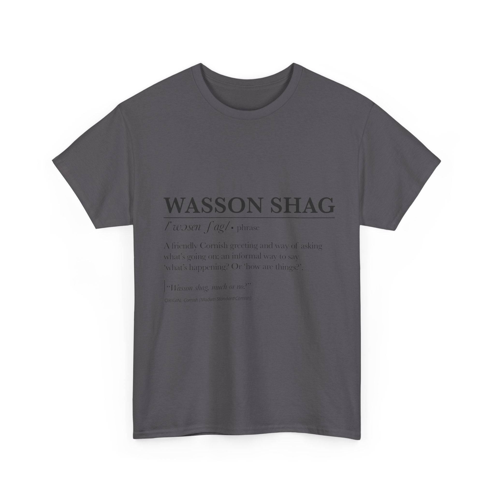 T-Shirt — 'Wasson Shag' Cornish Dictionary Unisex Tee