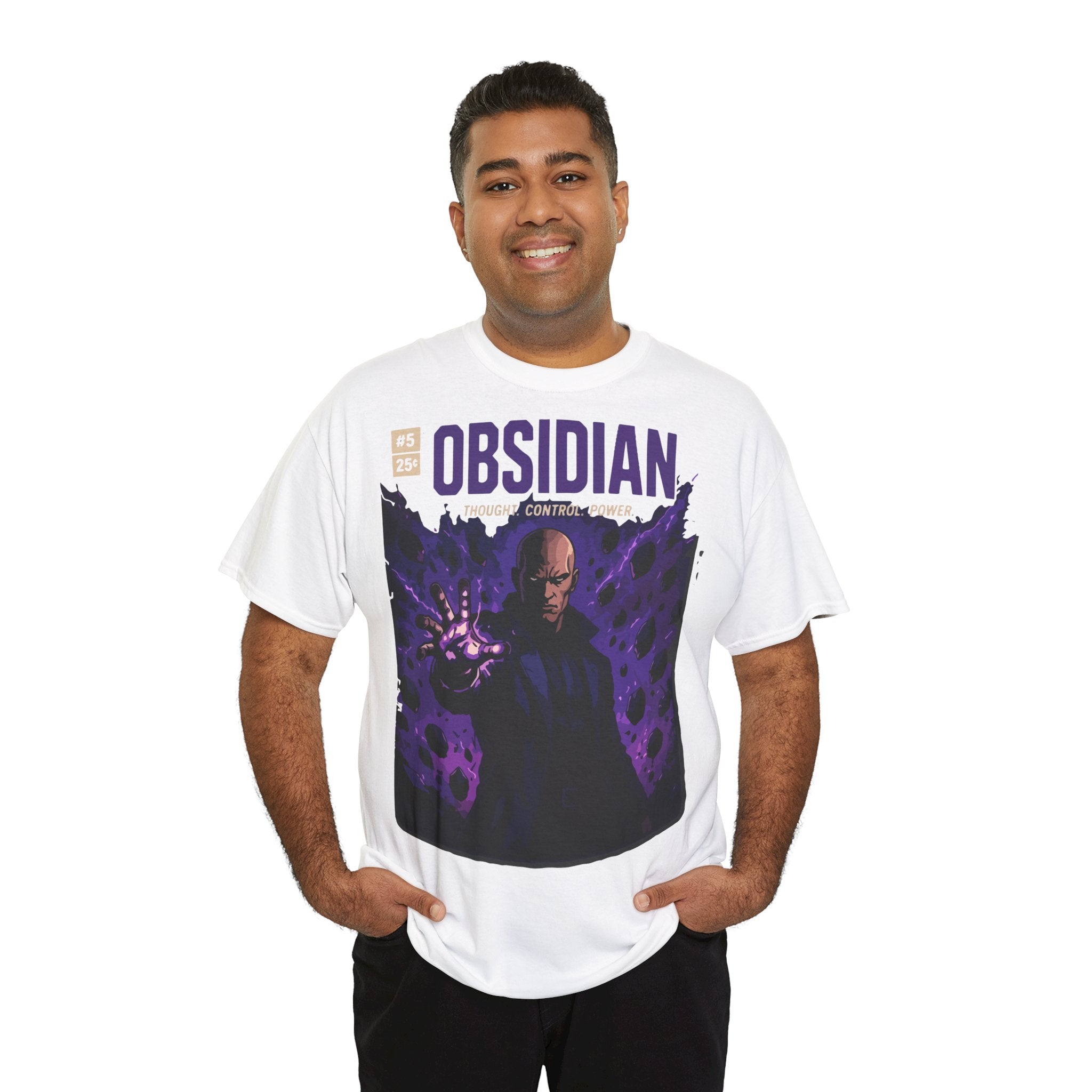 Obsidian Graphic Tee — Dark Magic Character Shirt