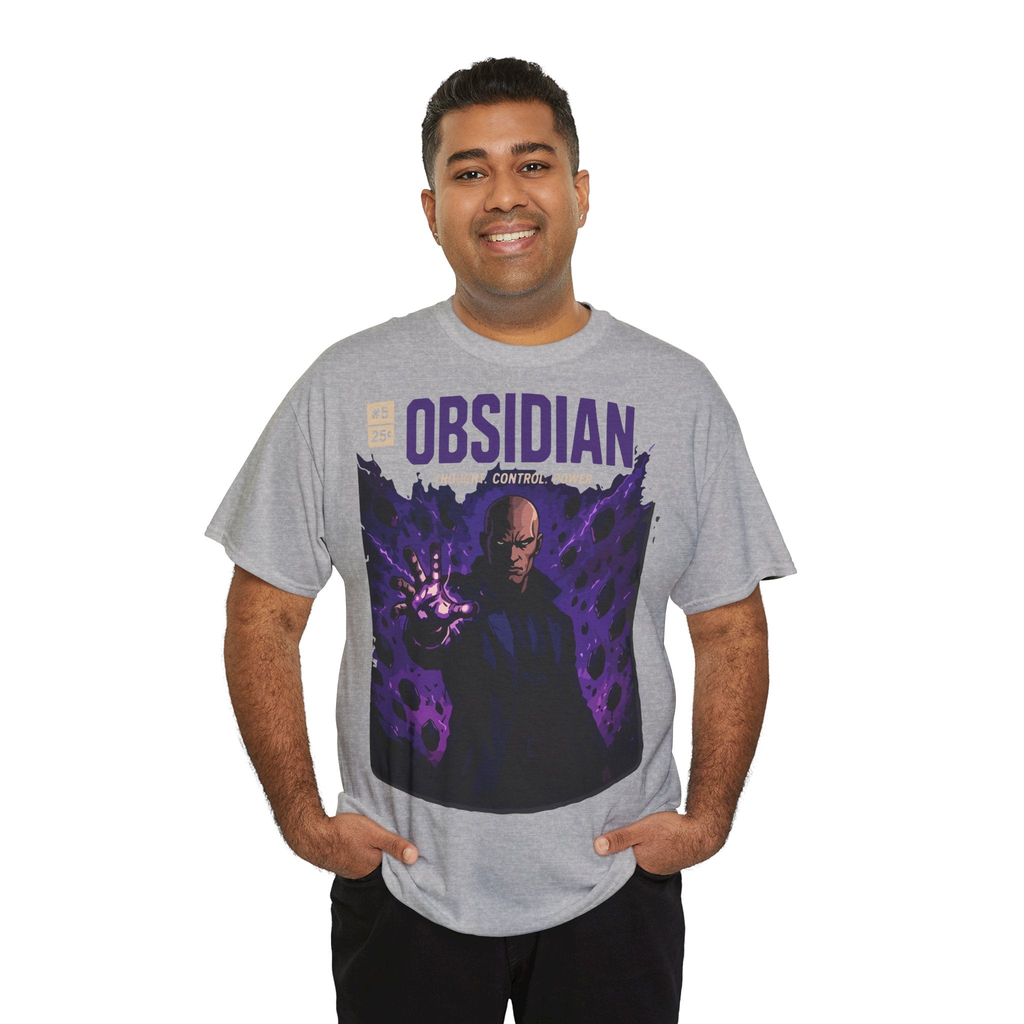 Obsidian Graphic Tee — Dark Magic Character Shirt