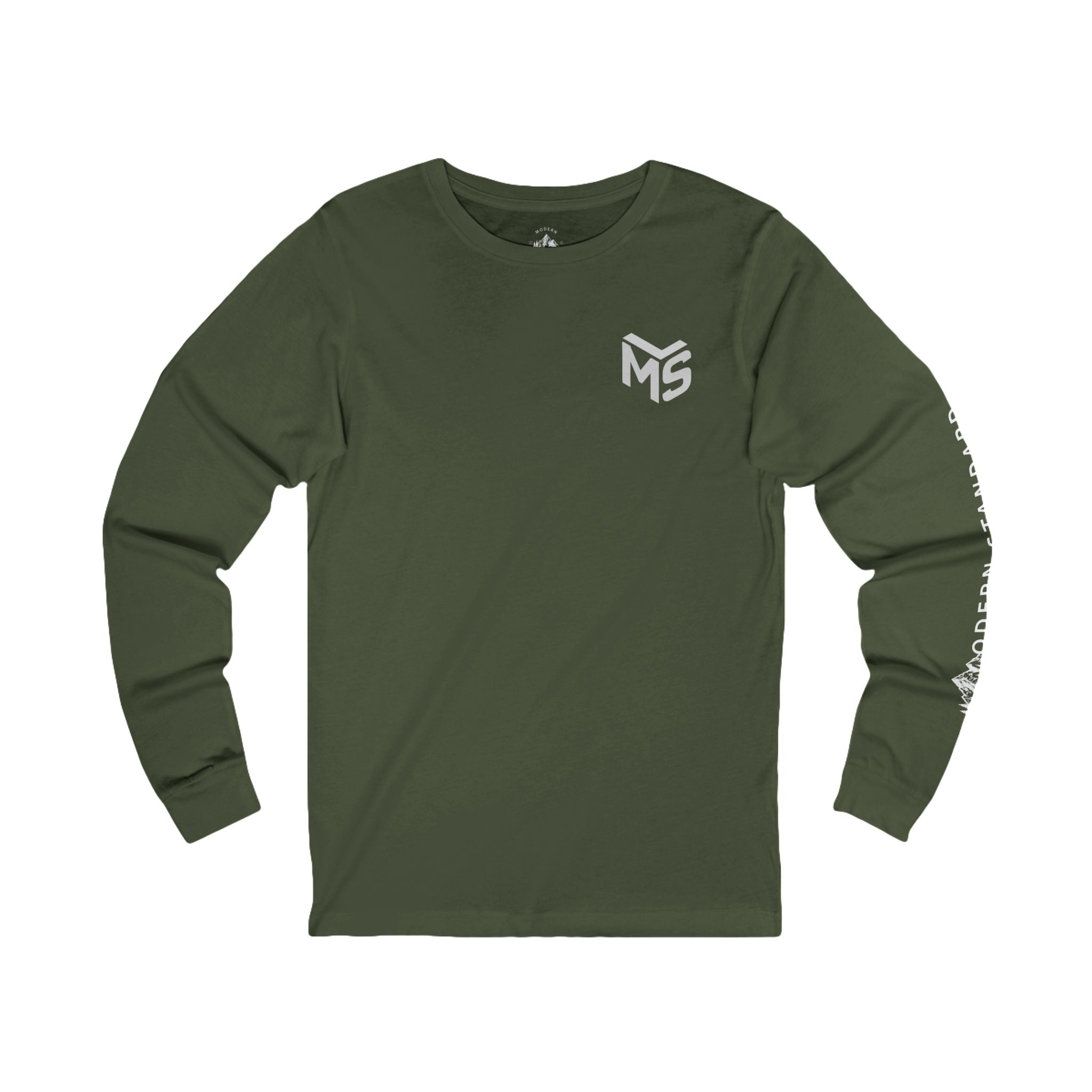 MS Logo Long Sleeve Tee — Minimalist Streetwear with Sleeve Text