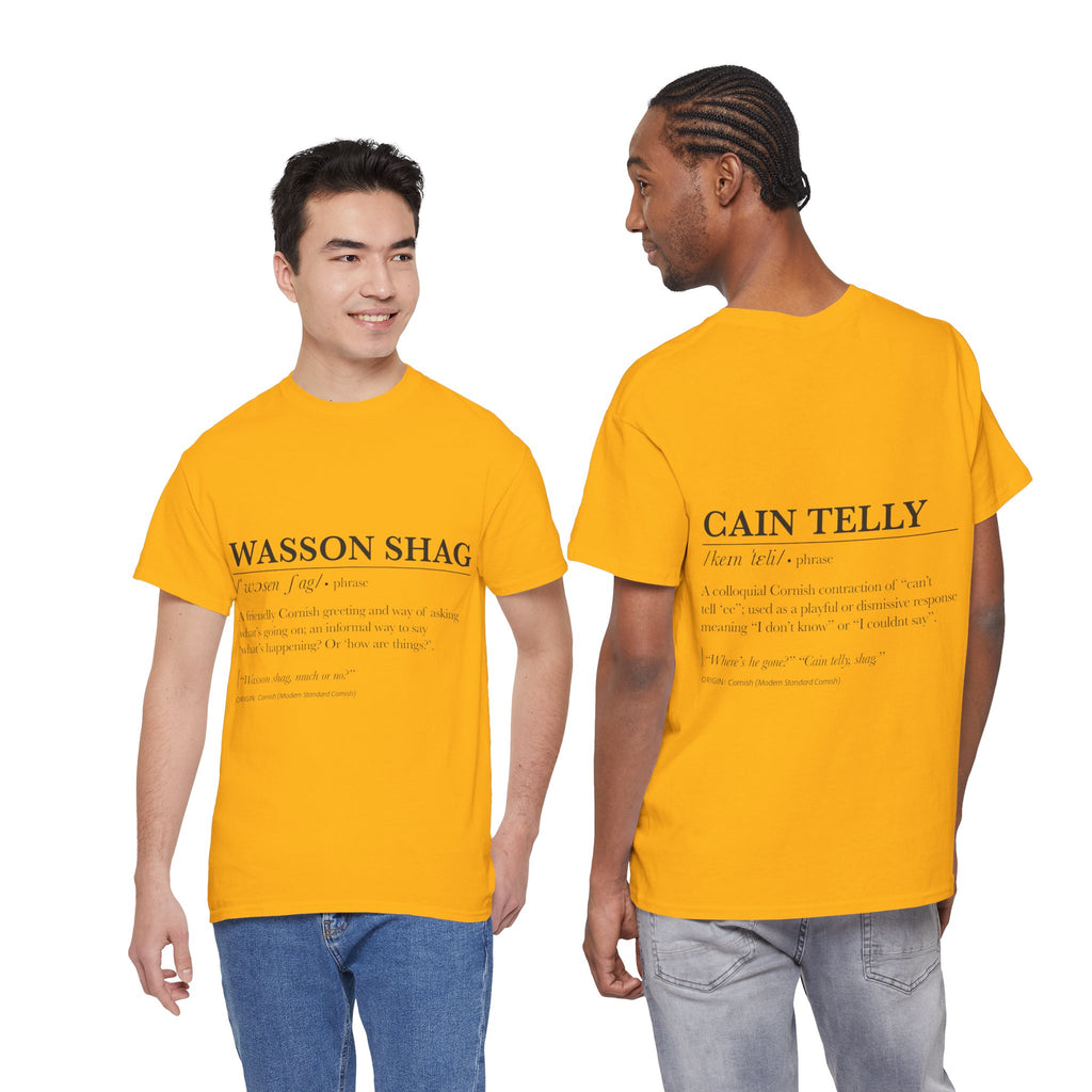 T-Shirt — 'Wasson Shag' Cornish Dictionary Unisex Tee