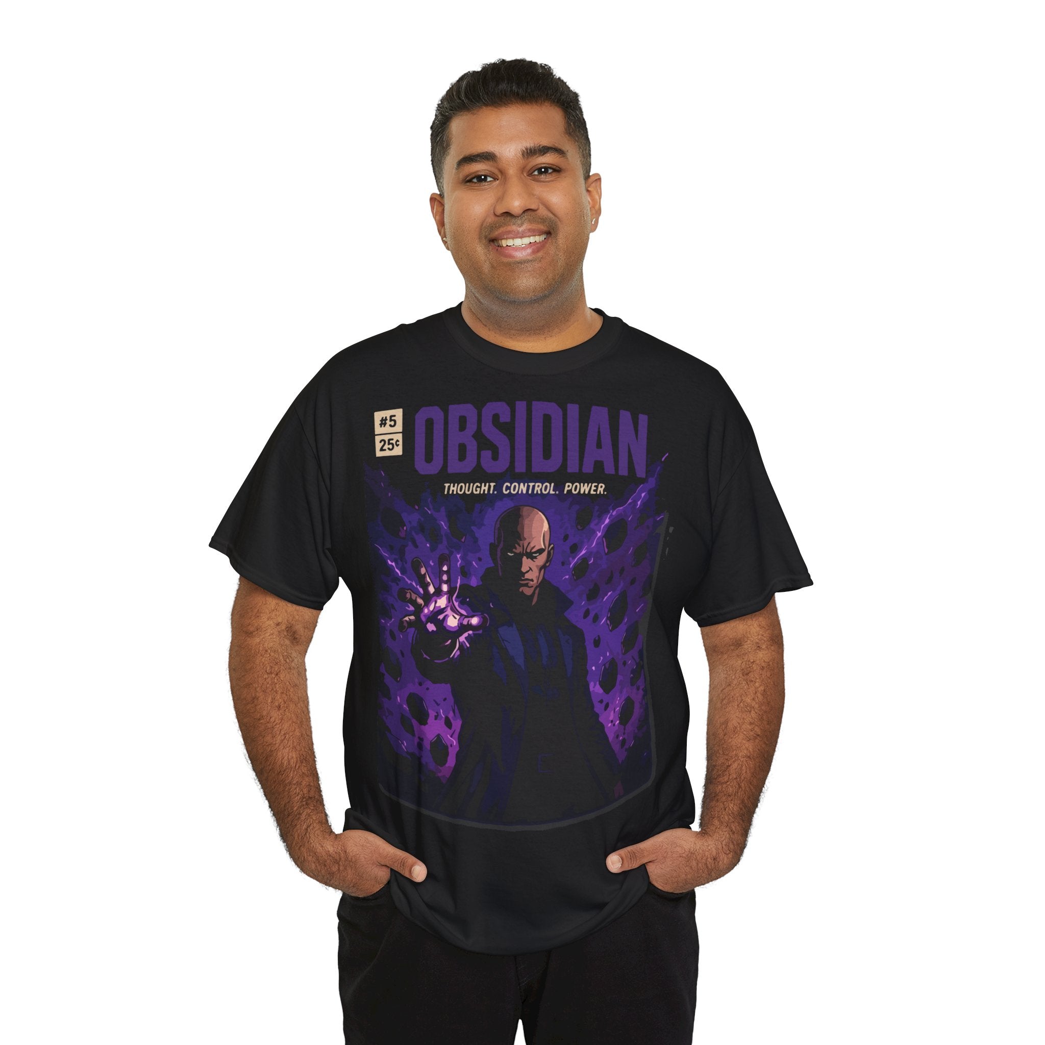 Obsidian Graphic Tee — Dark Magic Character Shirt