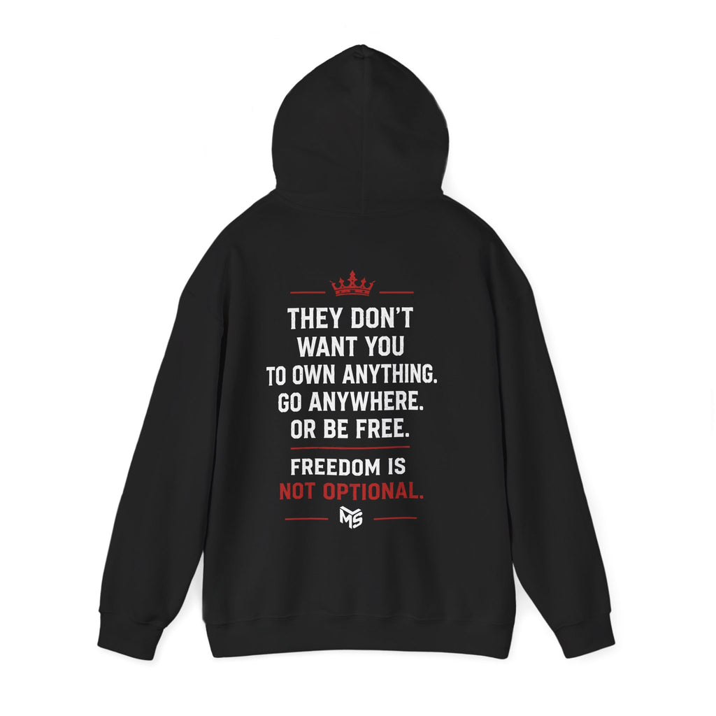 Freedom Slogan Hoodie - "Just Say No To 15 Minute Cities" / "Freedom Is Not Optional" Graphic Hoodie
