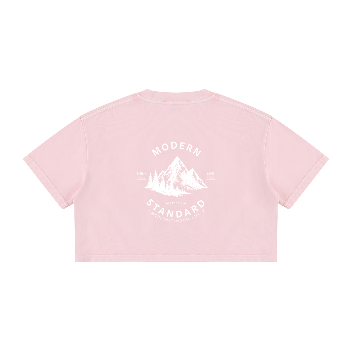 Women's Mineral Wash Cotton Crop T-Shirt
