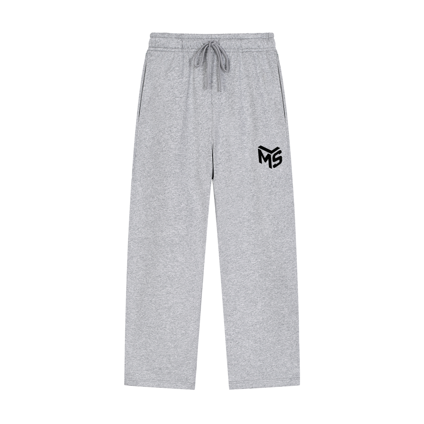 Solid Color Straight-Leg Sweatpants