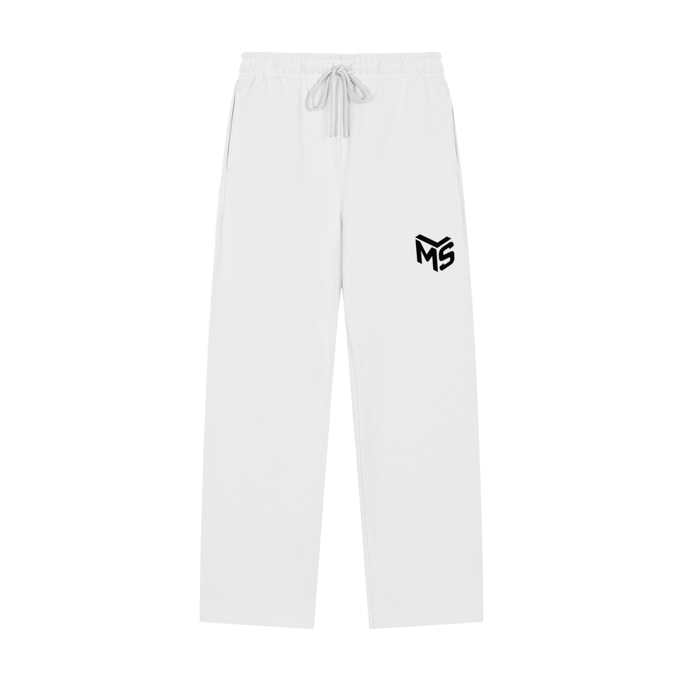Solid Color Straight-Leg Sweatpants