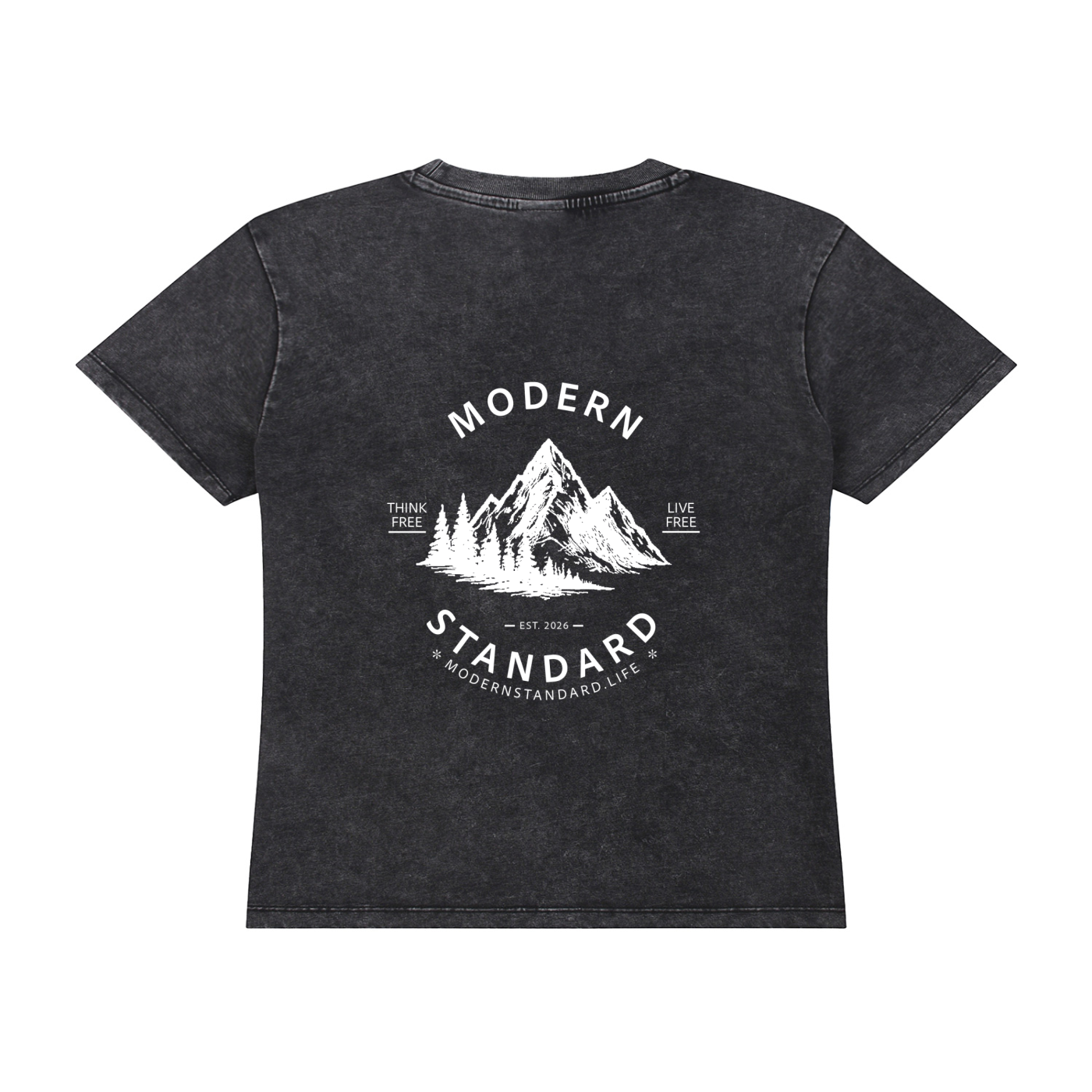 Vintage Wash Drop Shoulder T-shirt Mountain